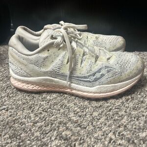 Saucony Women's Athletic Shoes - White and Light Gray